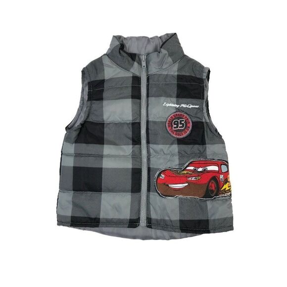 Disney Cars Infant Checkered Vest Size 12 Months - Picture 1 of 5